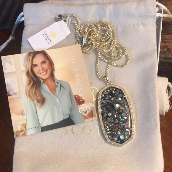 NWT Kendra Scott Purple Crushed Abalone Reid! - Picture 2 of 7